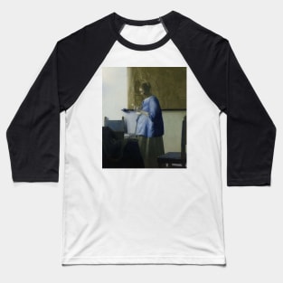 Woman Reading a Letter by Jan Vermeer Baseball T-Shirt